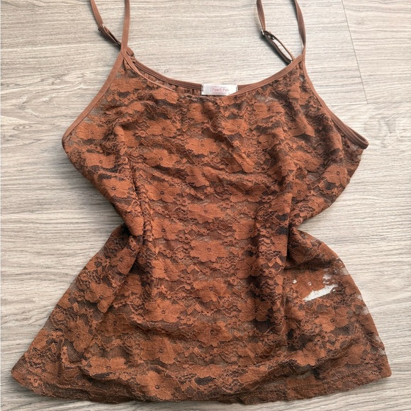 Tops - Brown Lace Women Top